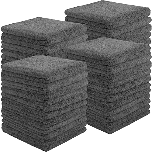 Image of Shimeyao 40 Pack Bleach Proof Towels Microfiber Absorbent Resistant Hair Hand Towels Bulk Quick Dry for Barber Gym Bath Spa Shaving (Grey,16 x 29 Inch)