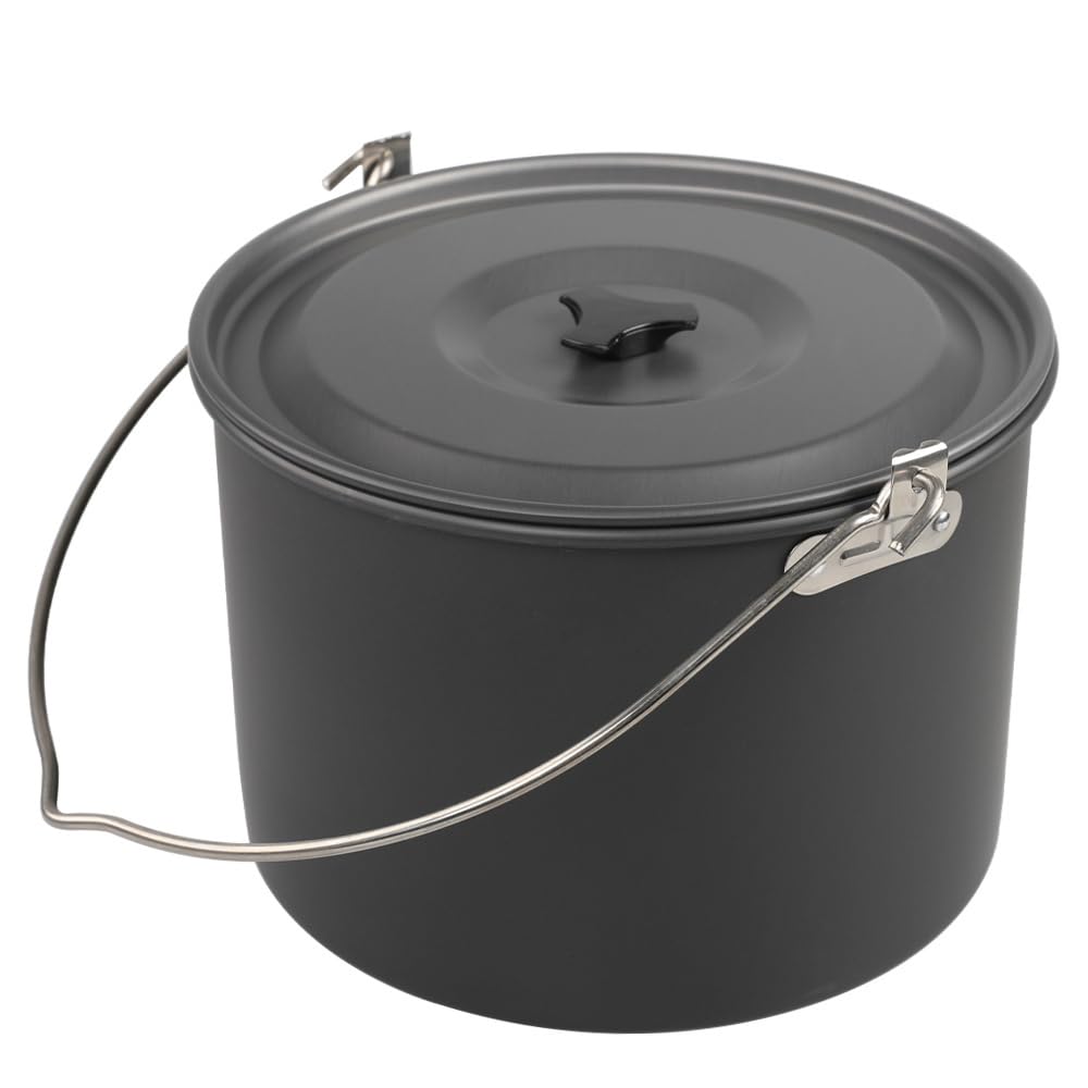 Amazon.com : LIXADA Portable Camping Hanging Pot 8l Cooking Pot Outdoor ...