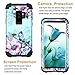 Casetego Compatible with Galaxy S9 Plus Case,Three Layer Heavy Duty Sturdy Shockproof Full Protection Rugged Hard PC+Soft TPU Bumper Case for Samsung Galaxy S9 Plus 6.2 inch,Blue Flower