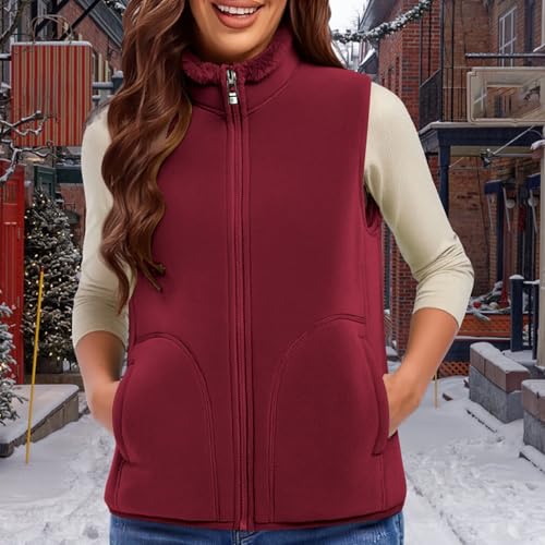 Chaqueta de forro polar sin mangas y chaleco acolchado reversible XL 3