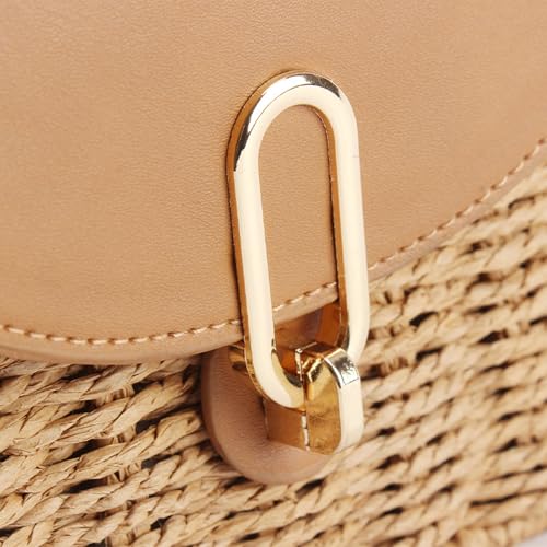 Bolso satchel pequeño beige para mujer de verano miniatura 4