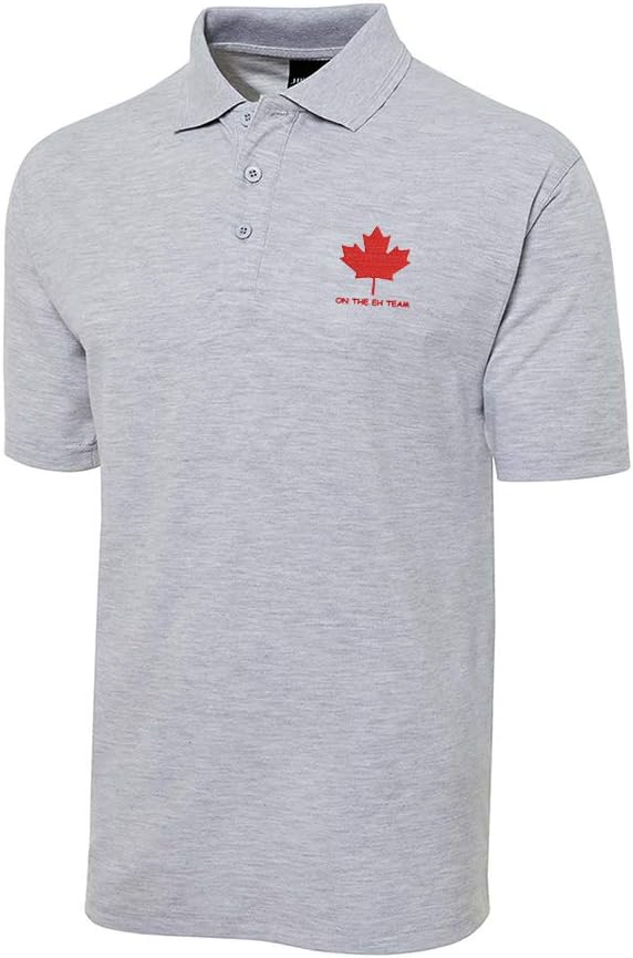 On The Eh Team Canada Embroidery Shrot Sleeve Polo Shirts Embroidered Mens Shirts