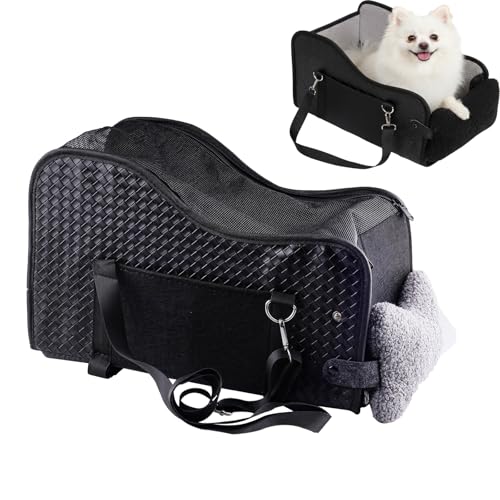 SenaiMy Sedia per Cane all’Aperto – Console Centrale Auto, Sedie Auto Pliabili per Piccoli Gatti e Cani di Meno di 7 kg, Letto per Cane Lavabile con Cerniera a Zip