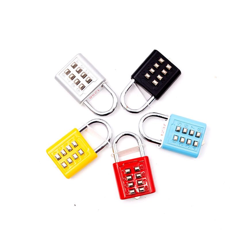 Image of QUIRA 8 Digit Push-Button Combination Number Code Luggage Lock Padlock Lock for Door,Bag,Locker (Black)