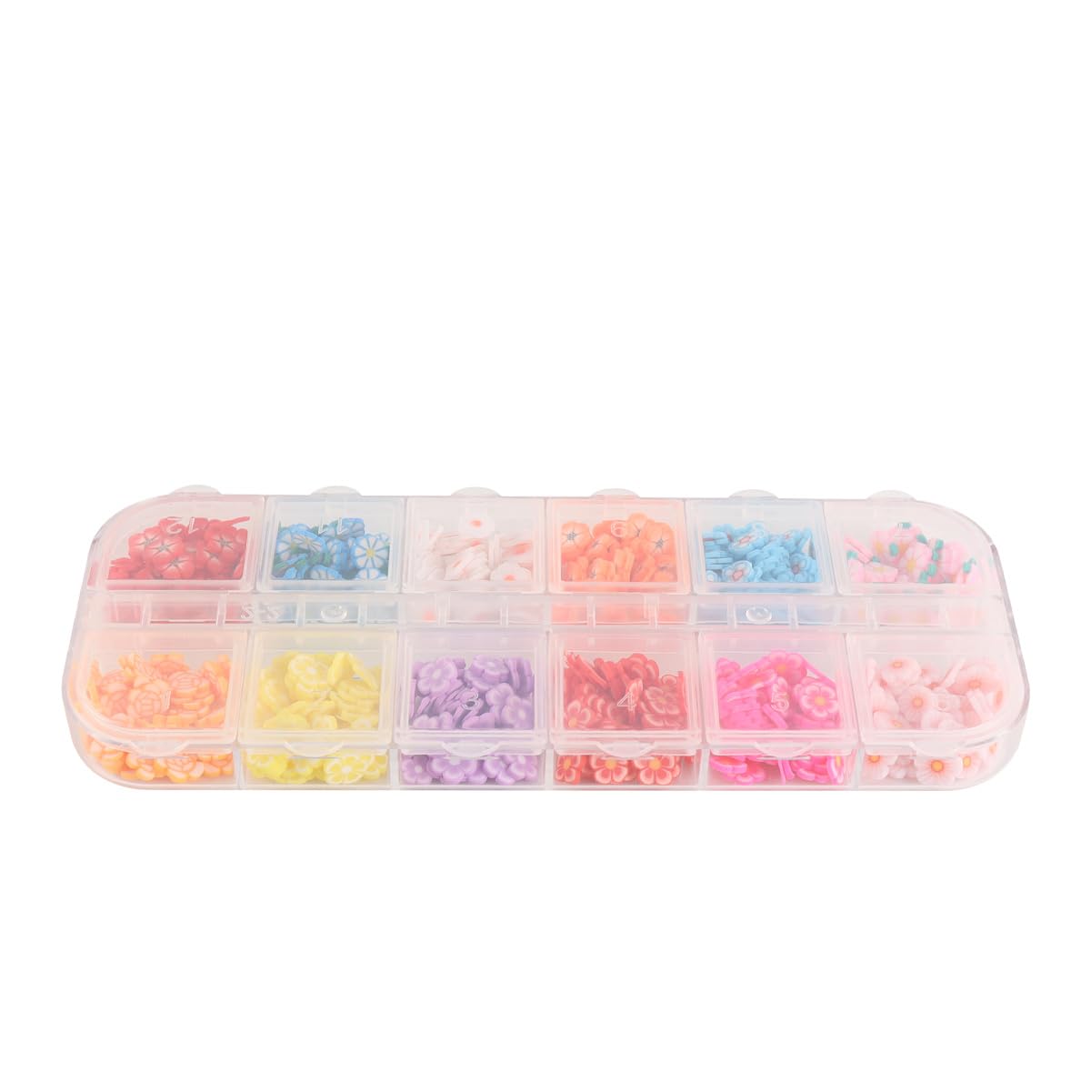 Riven Set di 2 accessori per nail art, fette di fiori di frutta per nail art, artigianato, resina melma decorazione (diametro 6-8 mm)