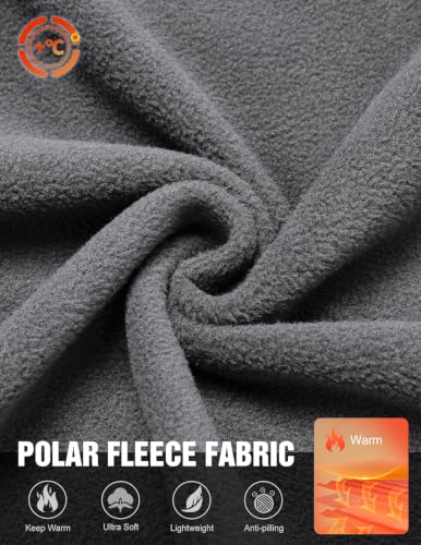 Image of COOFANDY Mens Polar Fleece Jacket Lightweight Full Zip Jackets Outdoor Coat