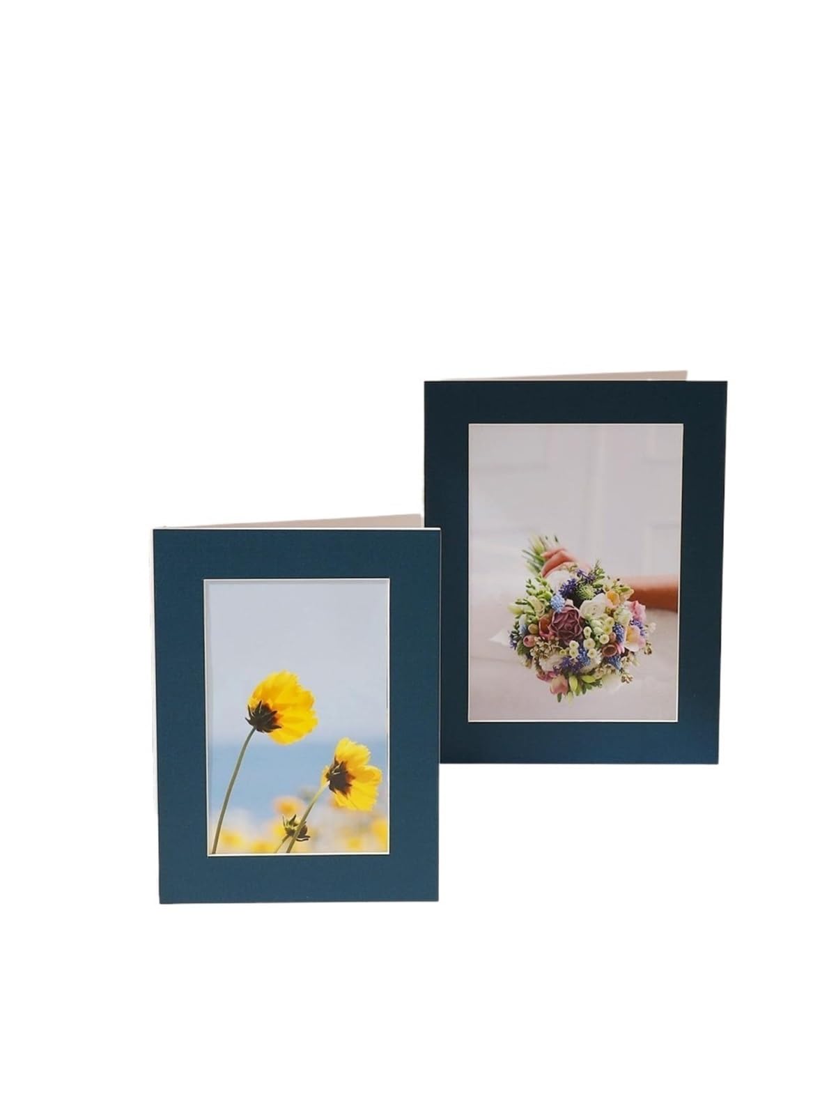 Gwyzax Cardboard Photo Frames 8Pcs Paper Photo Frame Simple Solid Color Cardstock Picture Frame(Blue,6 inch)