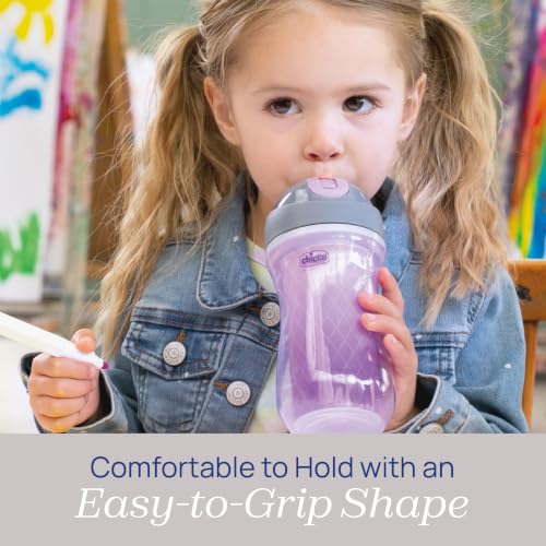 Chicco Insulated Flip-Top Straw Sippy Cup for Toddlers 12m+, 9oz 2-Pack - image 5