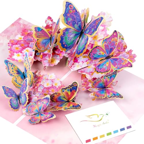 3D Pop-Up Butterflies Card – Intricate Laser-cut ‘Butterflies - View #12