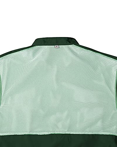 Image of Alimens & Gentle Short Sleeve Fishing Shirt Wicking Fabric Sun Protection Casual Button Down Shirts