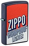 Zippo Sturmfeuerzeug - Zippo Design Navy Matte - Nachfüllbar- Geschenkbox - Metall - Made in USA