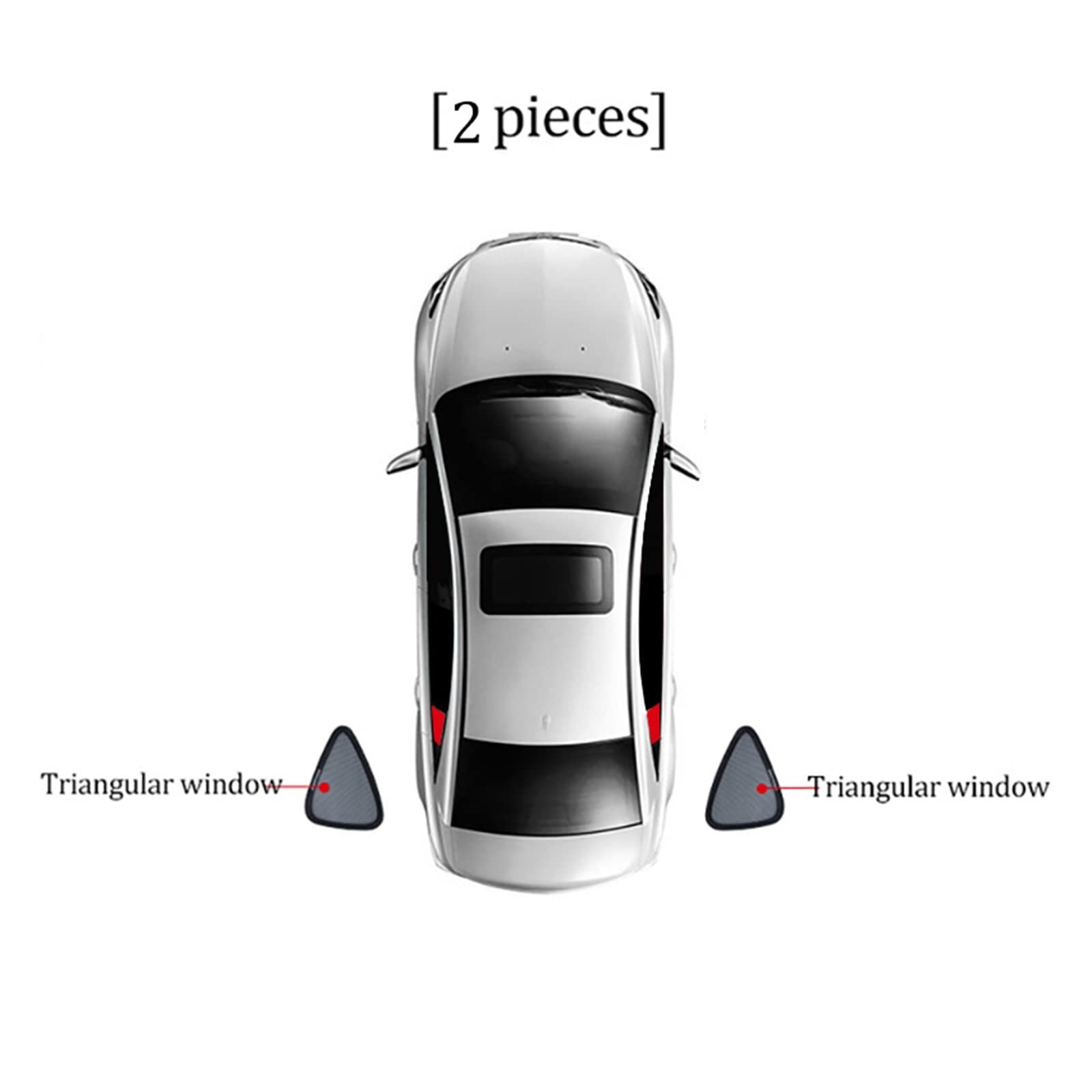 Parasole Macchina Per Toyota Per Highlander Per KLUGER XU50 2014-2019 Finestra Laterale Magnetica Anteriore Posteriore Parabrezza Tenda Auto Parasole Scudo Auto Parasole (Misurare : 2PCS Triangular w