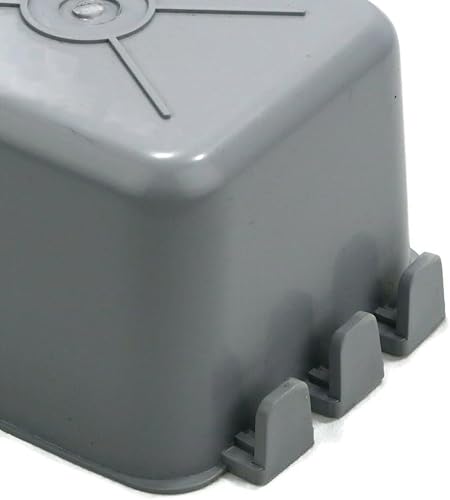 Miniatura 7 de The ROP Shop Paquete de 12 cuencos de jaula grises hechos de plástico duradero para animales de granja y mascotas