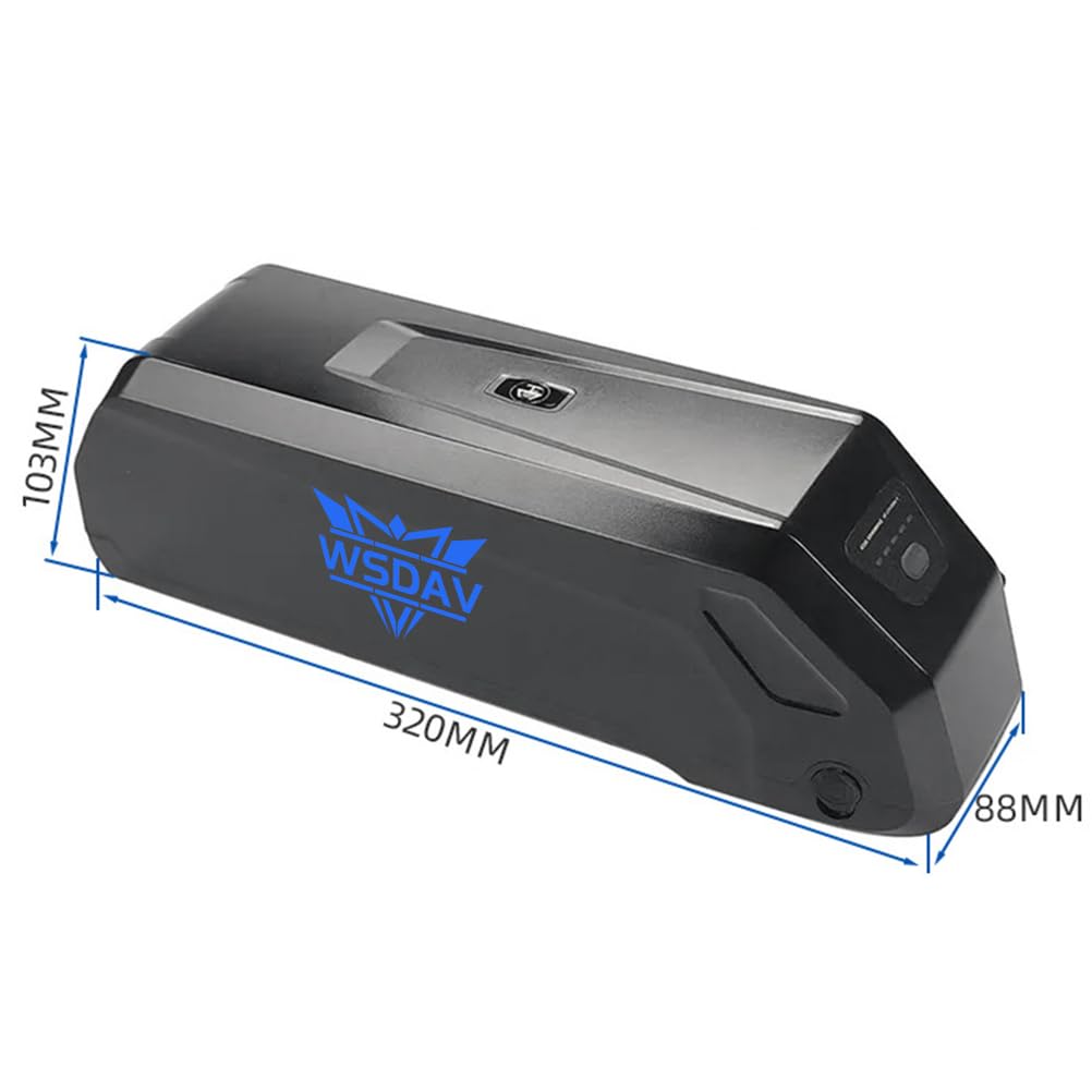 Batería de Iones de Litio de 48 V y 36 V (10,4 Ah, 12 Ah, 15 Ah y 17 Ah) con Cargador para Kit de conversión de Motor de 0 a 750 W.