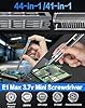 E1 Max 3.7V Mini Electric Screwdriver - 41-in-1 Electric Screwdriver Aluminum Handle, 200 RPM | 3 Torque Setting | Cordless Repair Tool Kit for Electronics Phone Camera Laptop Watch (44 in 1 Manual) #3