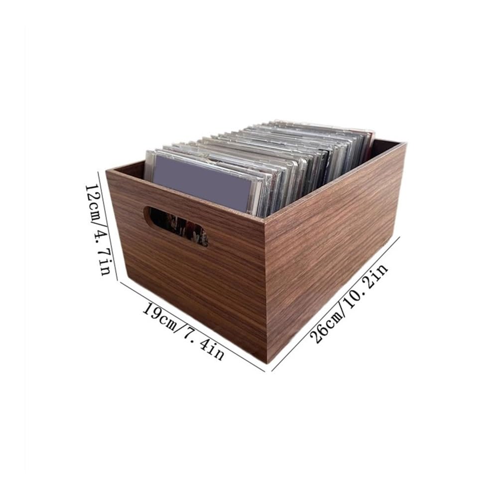 Stockage de disques vinyles, Boîte d'enregistrement CD multifonctionnelle, Support de Rangement rétro for Albums en Bois,Boîtier de CD