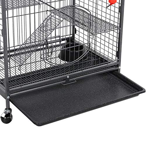 Yaheetech YT-00096605 37-Inch Metal Ferret Chinchilla Rabbit Guinea Pig Cage Small Animals House 4 Levels Indoor Outdoor Black thumb #5