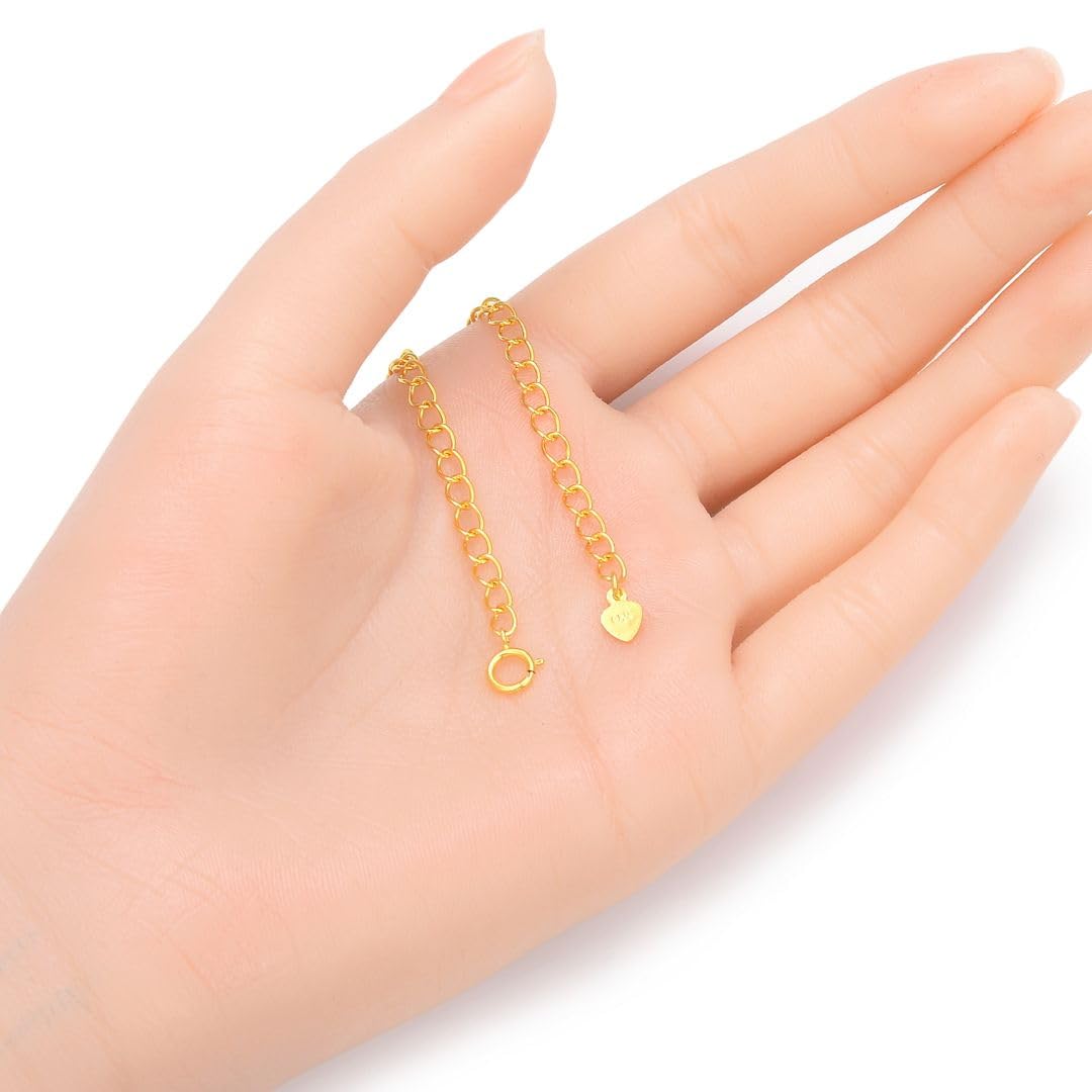 Kettenverlängerung für Halskette, Fußkettchen, Armband, zur Schmuckherstellung 15,2 cm gold