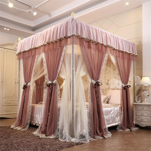 Cortinas de cama con dosel transpirables decoración elegante para dormitorio 2