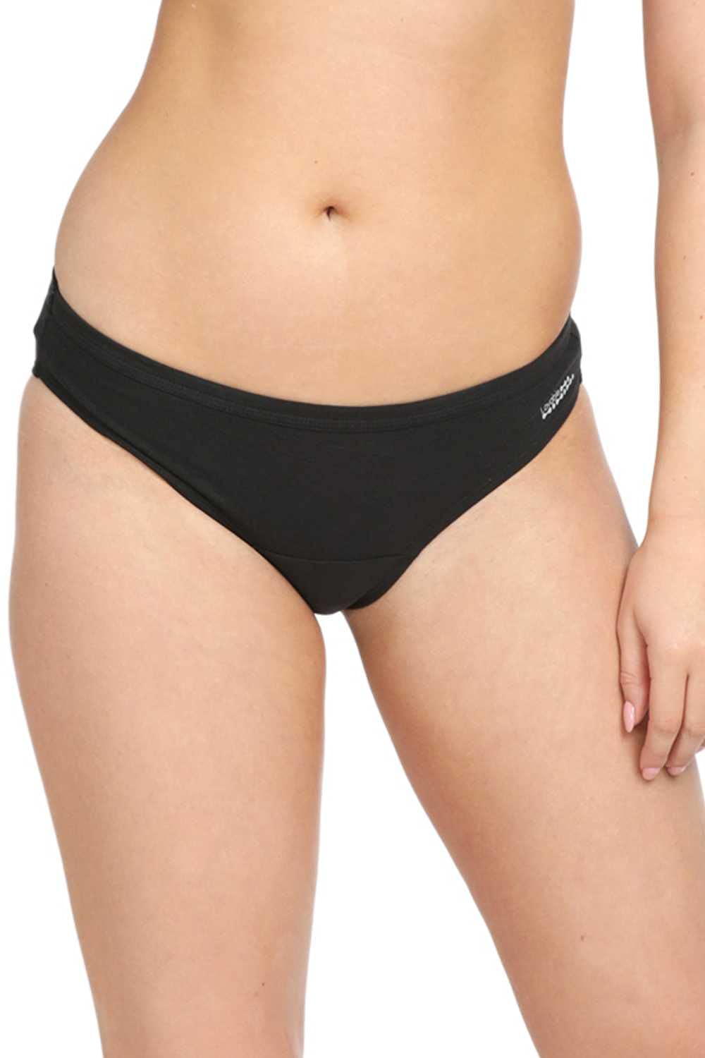 lovable Women Girls Cotton Bikini Panty in Black Color (Pack of 1)-Premium Panties-Black-picture-10
