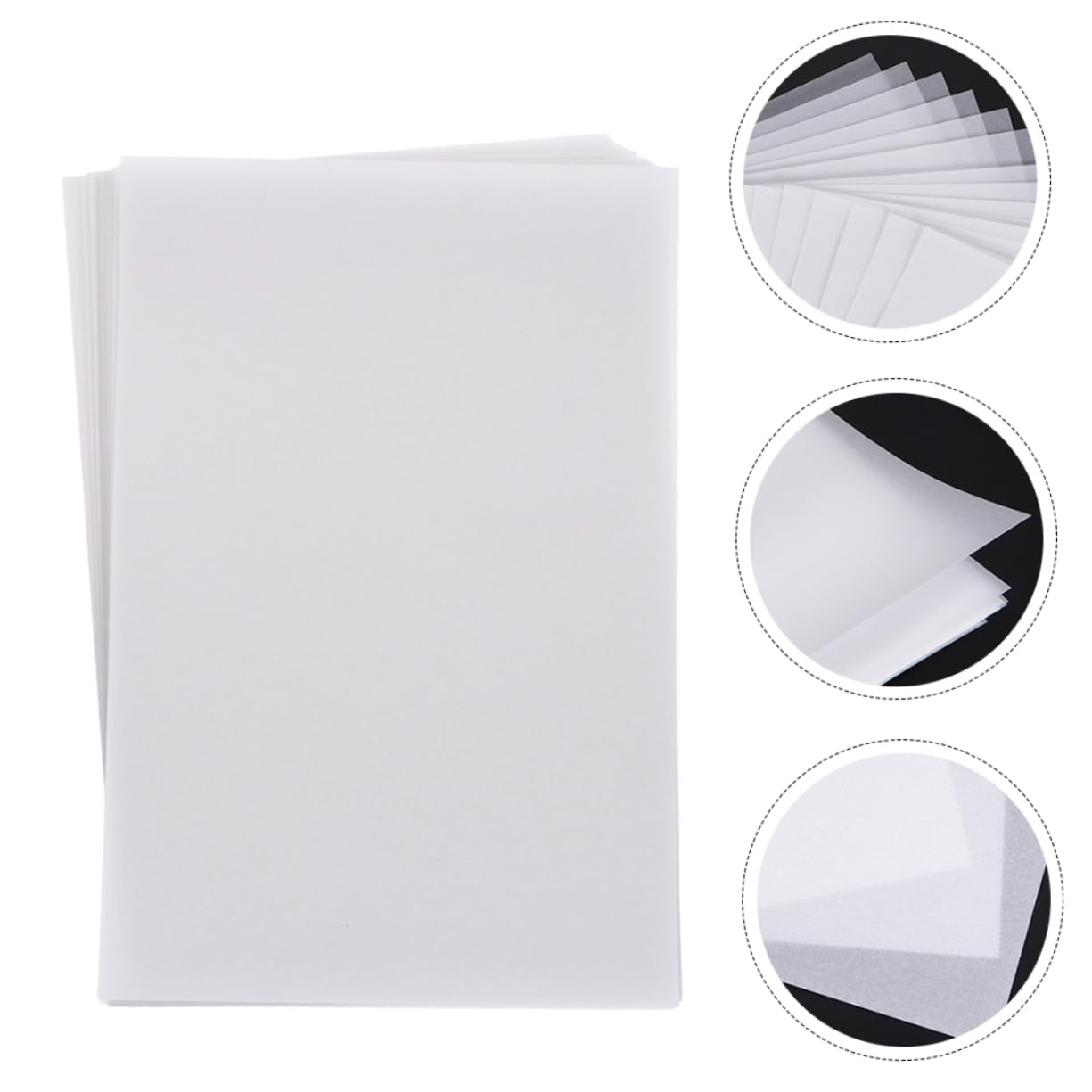 Hohopeti 150pcs White Paper Translucent Tracing Paper for Office Copying Artistic Drafting