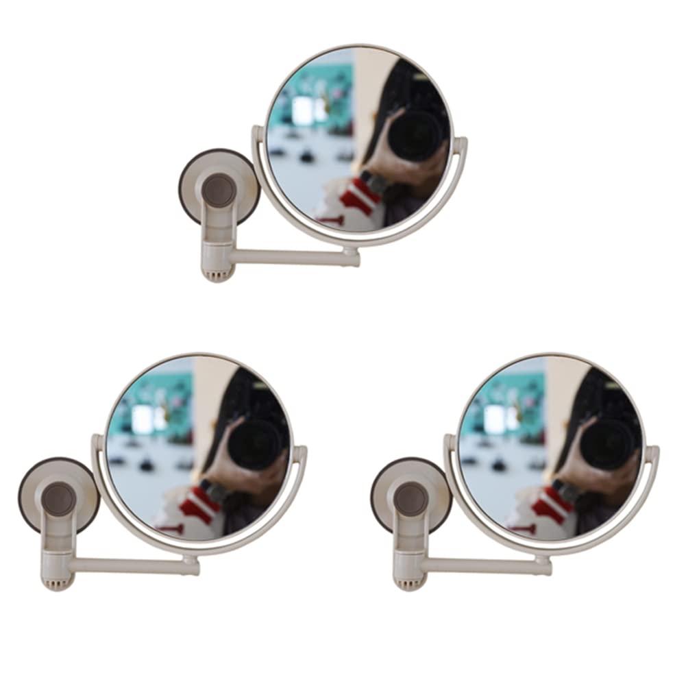 Jnchdghwa 3X Bath Mirror Cosmetic Mirror 1X/3X Magnification Suction Cup Adjustable Makeup Mirror Double-Sided Bathroom Mirror