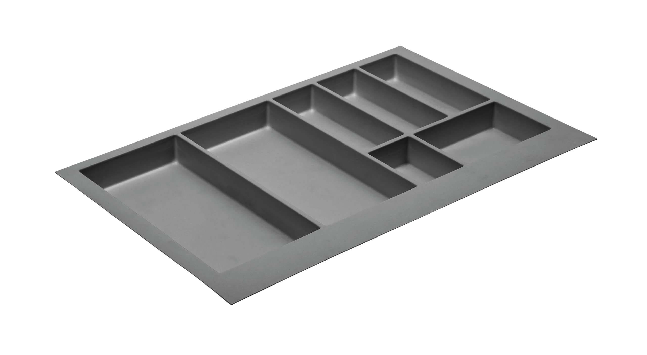 GTV - Axispace Drawer Insert I Cutlery Tray for Drawers Cutlery Insert Drawer Insert Kitchen I Kitchen Cabinet Plastic Cutlery Tray Cutlery Storage I Anthracite 740 x 472 mm