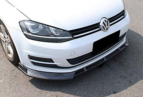 3PCS Front Bumper Lip Kit fit for compatible with 2014-2017 Volkswagen Golf MK7, Sport-Style Splitter Trim Protection Spoiler, Air-Dam-Chin-Diffuser (Carbon Look)