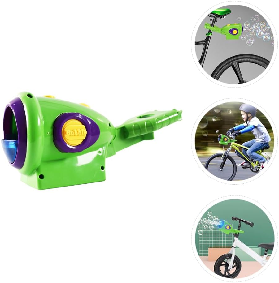 Milisten Bubble Blower Machine for Bike Attachment Portable Lightweight for Boys Outdoor Fun and Family Party Entertainment