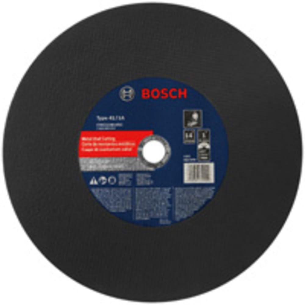 BOSCH CWCS1M14SC Schleifscheibe, 35,6 cm, 3/32 Zoll, Dorn Typ 1A (ISO 41), Körnung 36, Metallbolzen, Edelstahl, 20 Stück