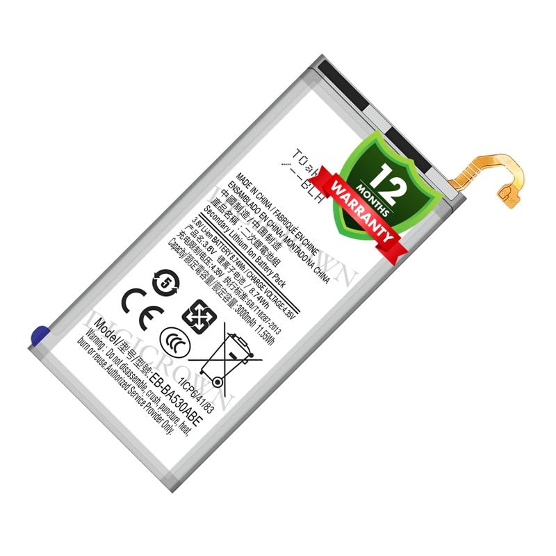 Image of Original EB-BA530ABE Battery Compatible for Samsung Galaxy A8 (2018) (SM-A530F) - (3000mAh) - 1 Year Warranty DF7
