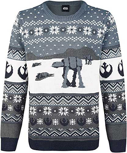 Star Wars at-at Männer Weihnachtspullover Multicolor L