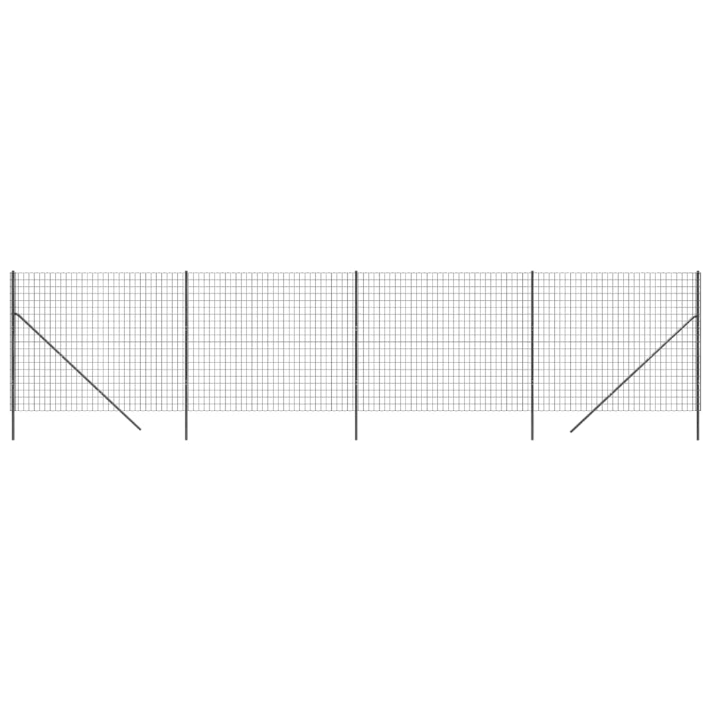 ShGaxin Cerca de Alambre de Acero galvanizado Gris Antracita 1,6x10 m, Malla Metalica, Malla Alambre, Alambre para Conejos, Vallas De Obra, Mallas para Gallinero - 154212