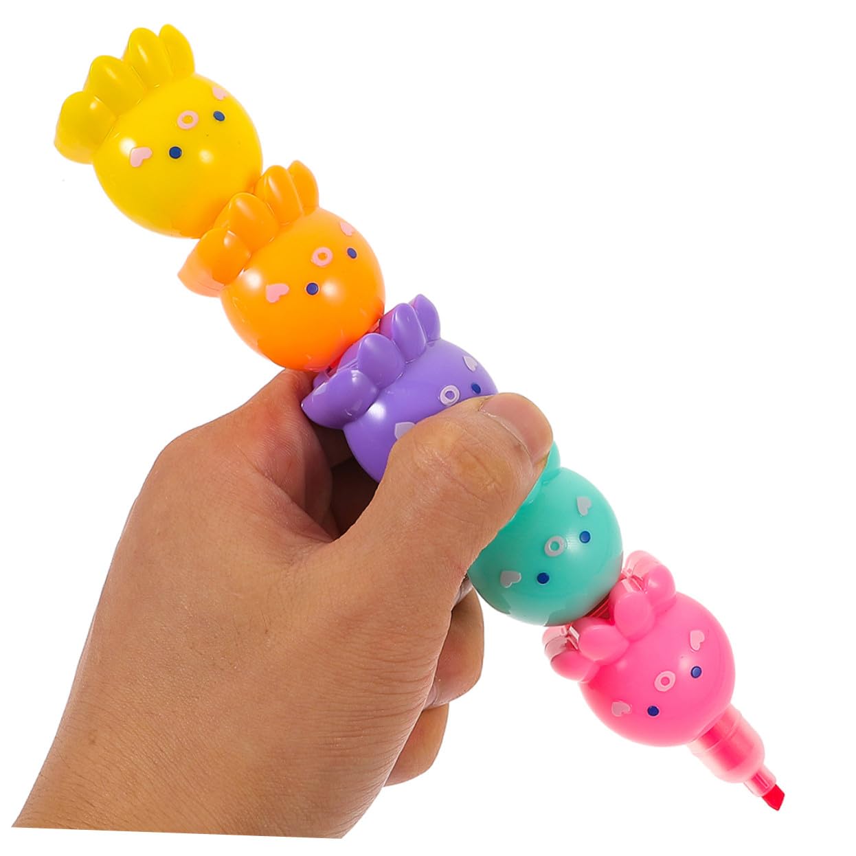 2 Set Evidenziatore a polpo evidenziatori impilabili materiale scolastico per scrivere penne scrittura fluorescenti cancelleria per studenti fluorescente plastica