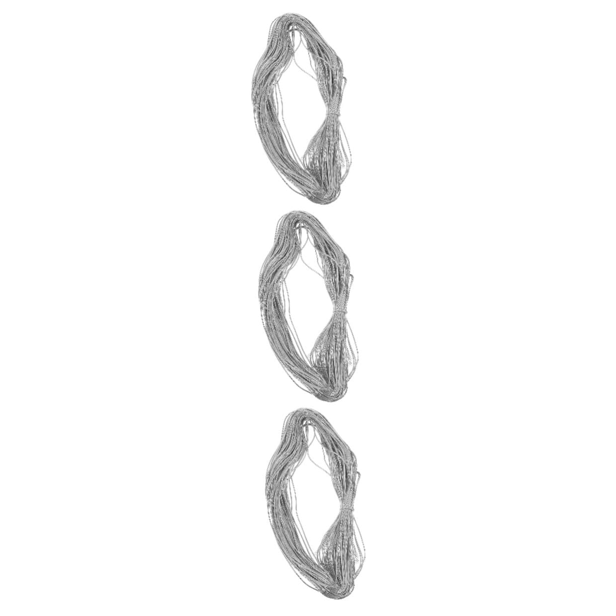 3 Rouleaux Cordon Élastique Tressé 2 Mm Argenté en Fil Caoutchouc, Souple et Résistant, pour Bracelets et Bricolage DIY, Fil à Perler et Kit de Tissage Créatif, Loisirs Artisanaux
