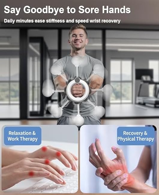 Arm Workout for Men and Women, 360¡ã Hand-Crank Forearm Trainer, Chest Trainer,Shoulders and Arm Muscle Training Fitness Equipment, Home Workout Equipment and Gym Workouts