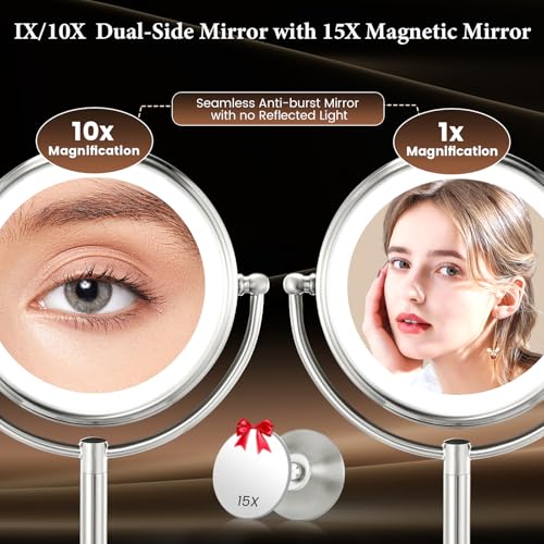 Eyeliner How To Apply Like a Pro| Expert tips 2 Professional 8.5' Large Lighted Makeup Mirror with Brighter Lights, 1X/10X True HD Magnifying Mirror with 3 Color Dimmable Lights, 90 Shadowless LEDs, 360°Swivel Seamless Vanity Mirror, Pearl Nickel