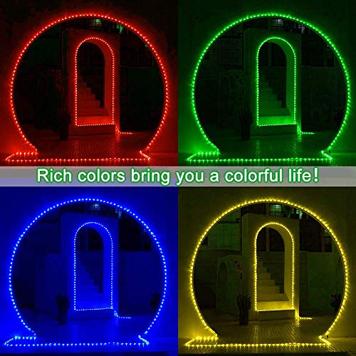 Ollny Rope Lights 180 LED 33ft 16 Multi Colors Changing Outdoor String Fairy Twinkle Strip Tube Lights with Remote Plug in Lights for Bedroom Christmas Tree Party Patio Indoor Decorations,Waterproof - Thumbnail 6
