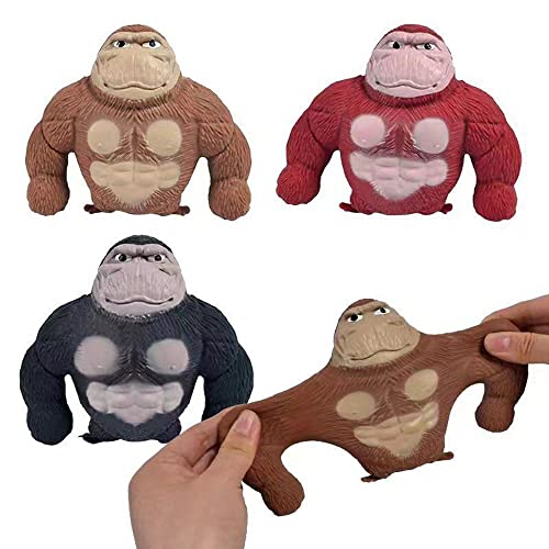 Stretch Gorilla Figure, Monkey Antistress Stretch Toy For Twisting Pulling Bending,Stretchy Gorilla Action Figure For Kids Child Fun Gift(Blue) #TOP2