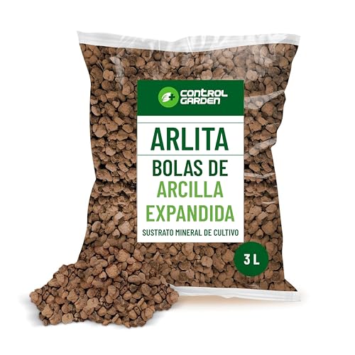 CONTROL GARDEN Arlite 3L | Expanded Clay Balls | Drainage for Pot...