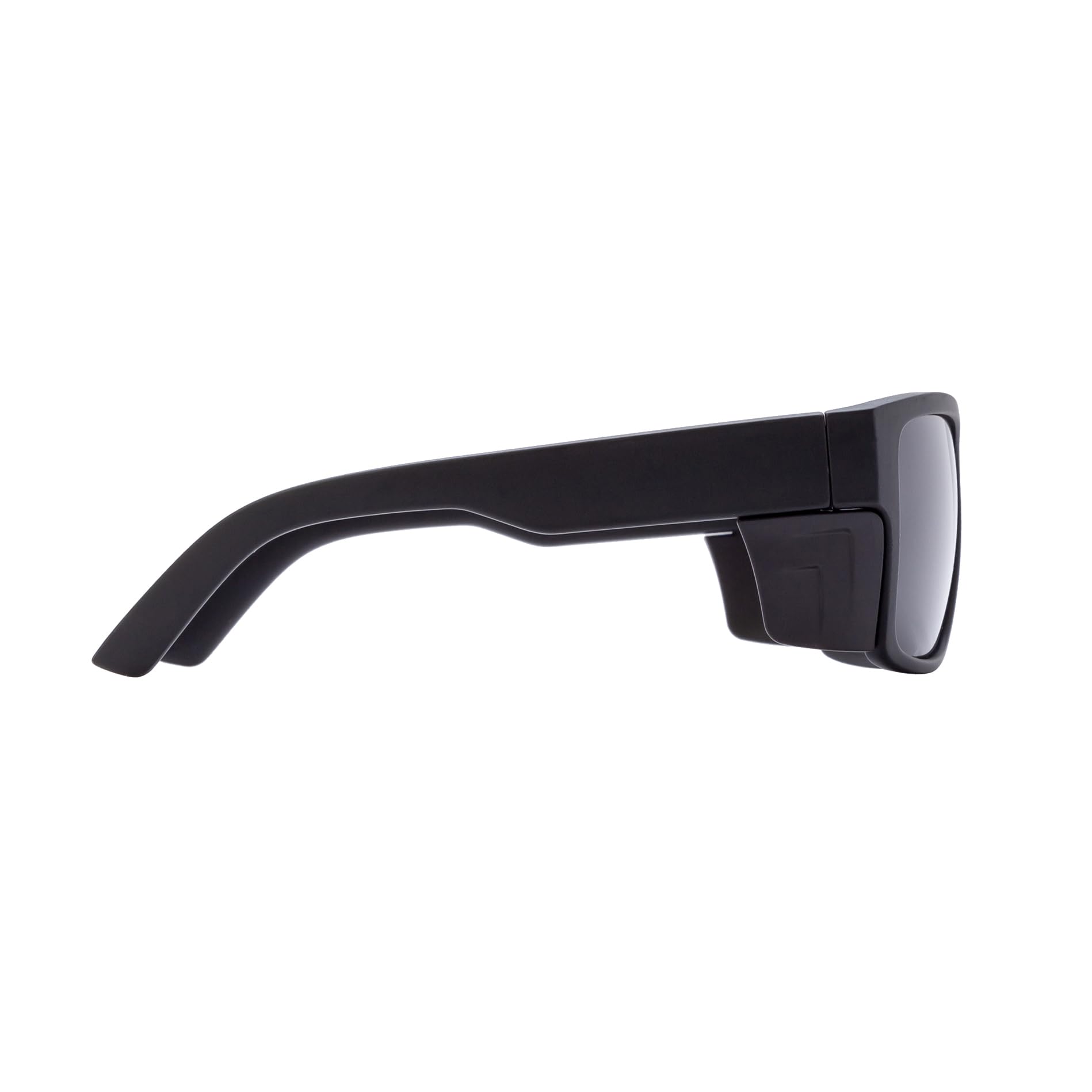 Gafas de sol de seguridad para hombre, color negro mate, polarizadas ANSI Z87+, protección UV, polarizadas negras ahumadas, 48,3 mm