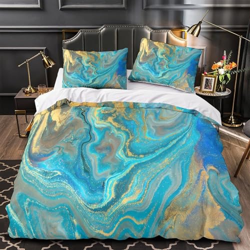 Parure de lit microfibre d'exception effet peinture 3D moderne King