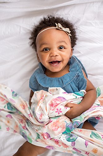 Image of Copper Pearl Swaddle Blankets for Newborns | Soft Stretchy Receiving Blankets for Boys and Girls | Large 46 x 46 Inch Baby Blankets | Lightweight and Breathable Swaddles | Bloom