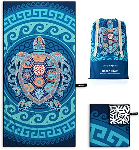 OCOOPA Mikrofaser Strandtuch, schnell trocknend, groß 160x80 cm, super saugfähig, Sandfreie Strand- und Schwimmhandtücher für Männer und Frauen