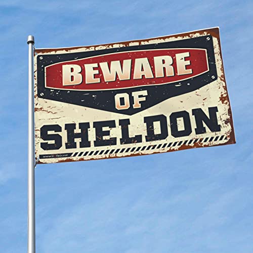 Drapeau drôle Sheldon pour masquer un mur vide de chambre d'homme