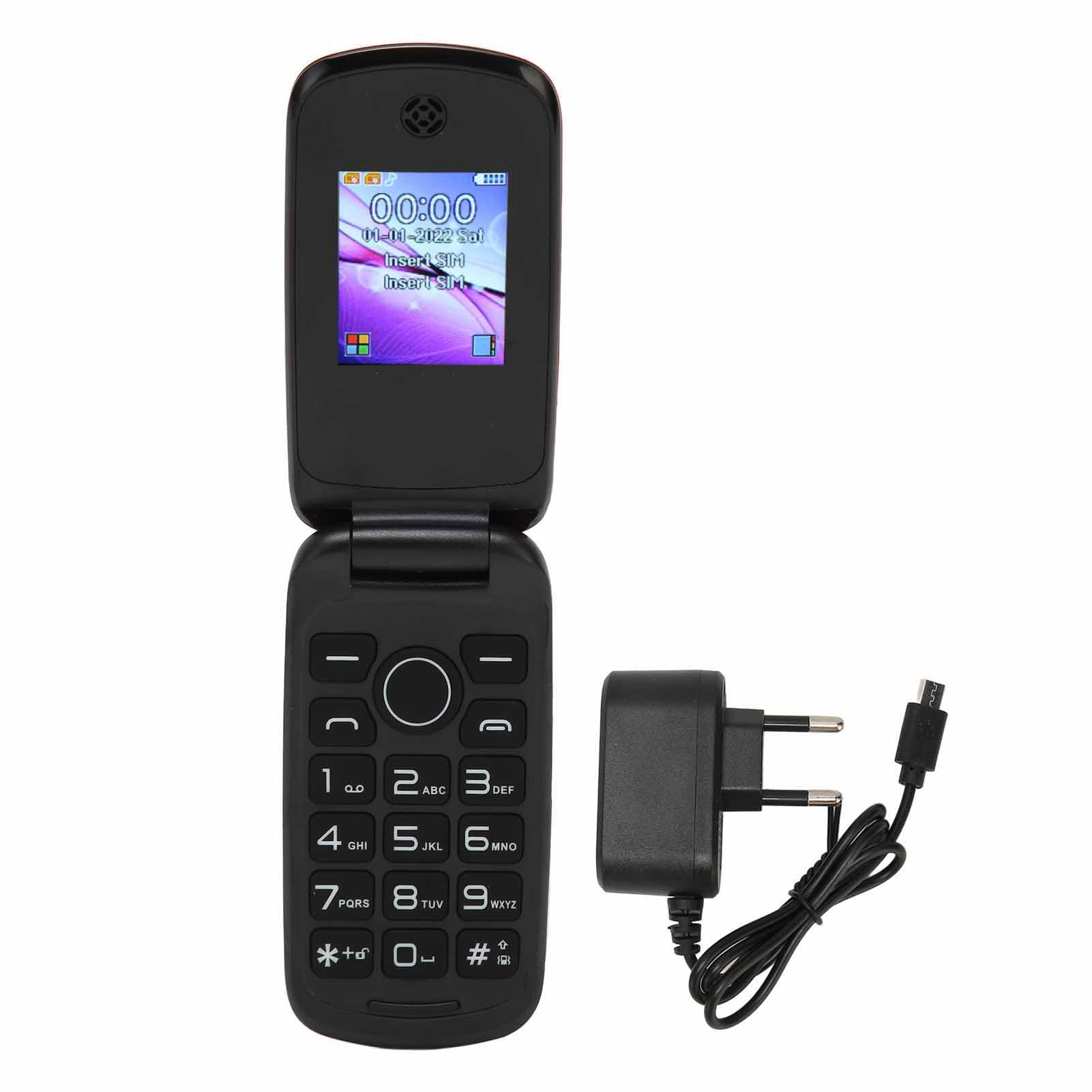 Teléfono Móvil con Tapa Desbloqueado, Teléfono Celular con Tapa para Personas Mayores, gsm Desbloqueado Teléfono Celular con Tapa para Personas Mayores con Botón Grande, Teléfono (Rojo)
