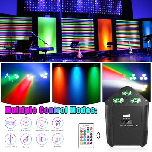 Lampe LED Rechargeable RGBW contrôlable par télécommande et DMX pour éclairage nomade - 4
