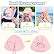 Xnova Baby Sonnenhut mit Nackenklappe und Bindebändern UPF 50+ Kinder, Sommer Mütze Einstellbare UV-Schutz Strand Schwimmen Hut Jungen Mädchen Visier Cap (Rosa, S)