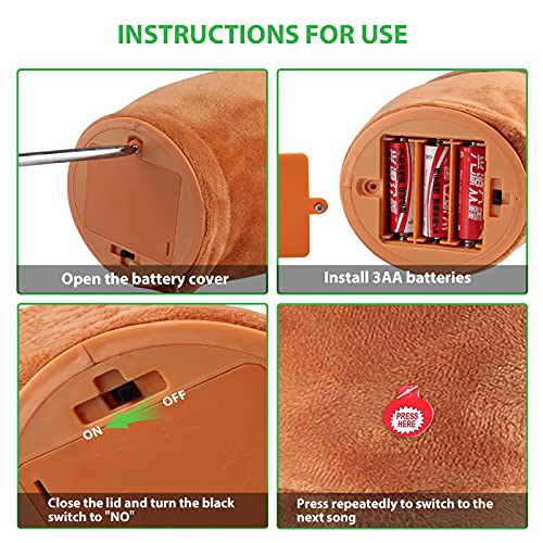 Maiting 120 English Songs Dancing Cactus Toys, Talking Cactus Toy,Wriggle Singing Mimicking Cactus,Repeats What You Say,Sing,Repeat,Dance,Recording,Led Electric Mimicking Cactus Plush (B) #TOP4