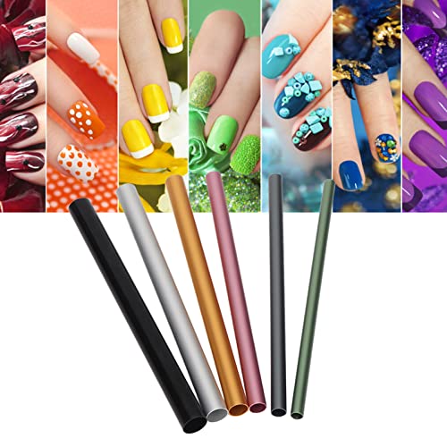 Acrylic Nail C Curve Shaping Stick, 5PCS Aluminum UV Gel Nail Tip Form Rod for Extension Manicure Tools - Image 4